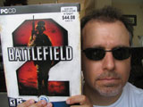 Eric Bazerghi and his copy of Battlefield 2